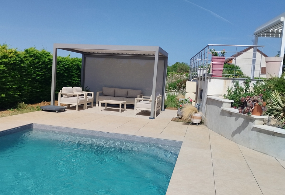 Pergola piscine Biossun Dijon